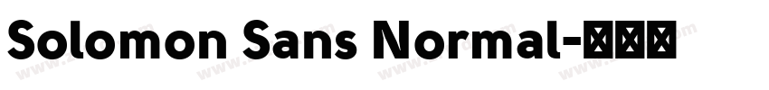 Solomon Sans Normal字体转换